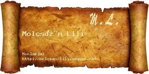 Molcsán Lili névjegykártya