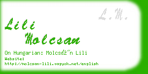 lili molcsan business card